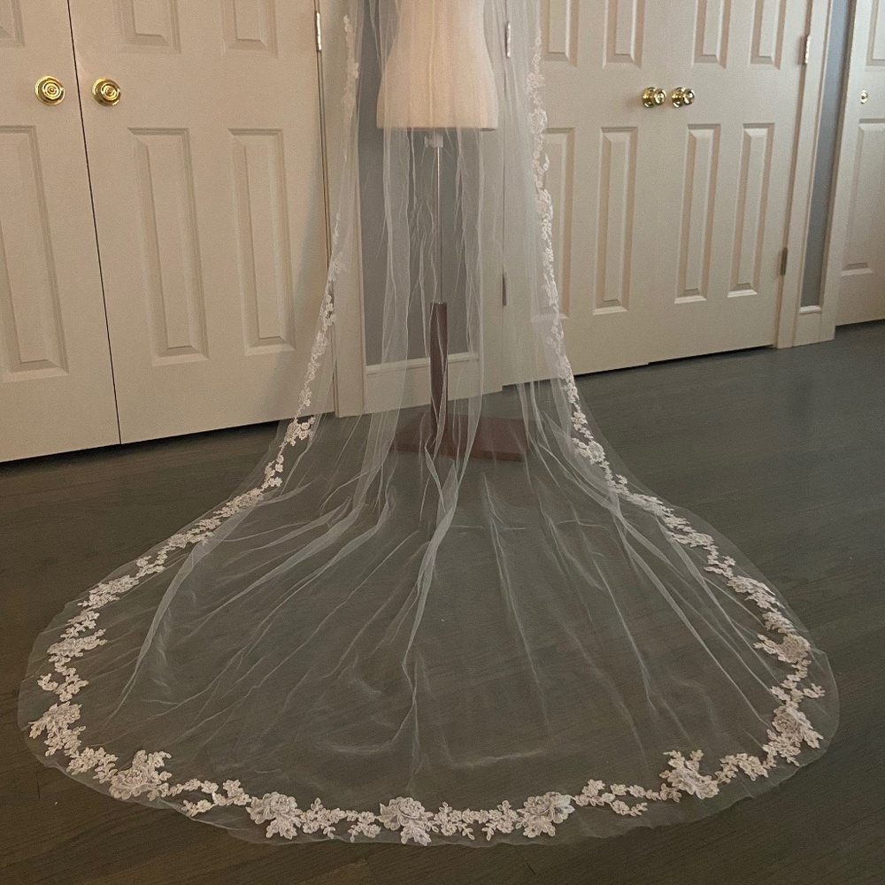 NWOT ~ Cathedral length bridal veil